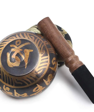 Tibetaanse Klankschaal Set – Lotus Design voor Meditatie, Yoga en Chakra Healing
