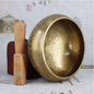 Tibetaanse Klankschaal – Handgemaakte Messing Singing Bowl met Sanskriet Design voor Meditatie en Yoga