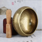 Tibetaanse Klankschaal – Handgemaakte Messing Singing Bowl met Sanskriet Design voor Meditatie en Yoga