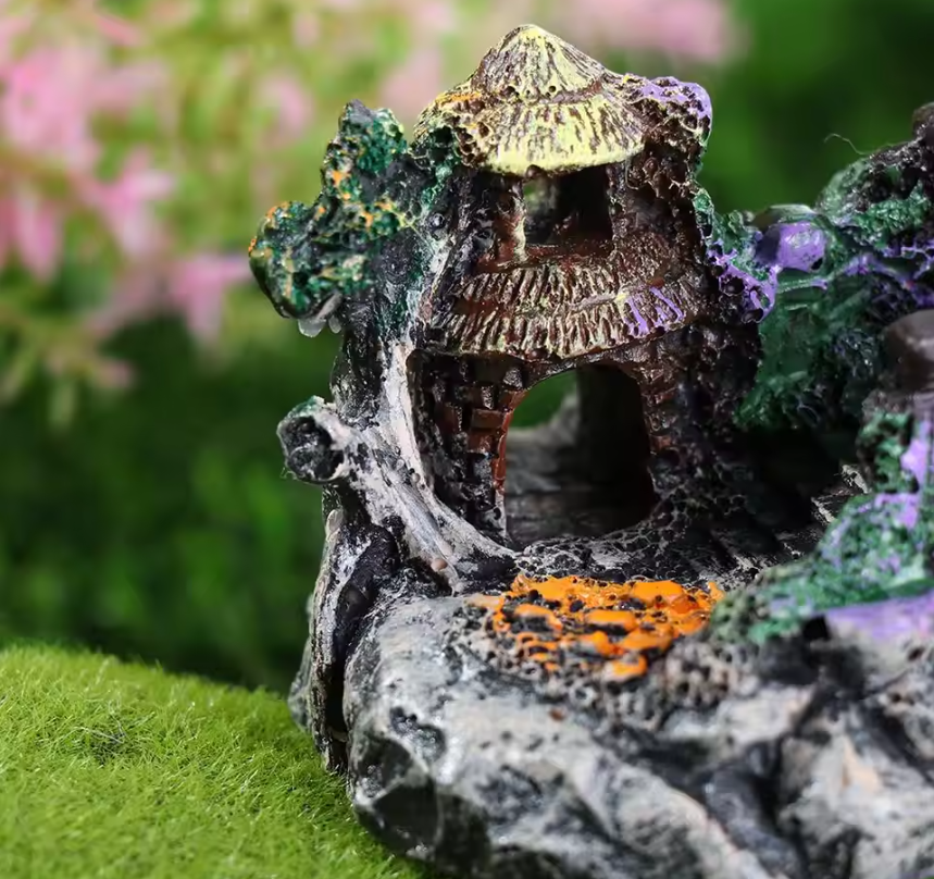 Aquarium Brug Decoratie – Hars Prieel en Rotstuin Ornament voor Vissentank