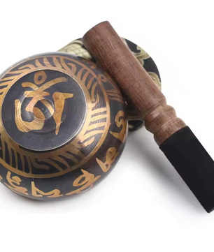 Tibetaanse Klankschaal Set – Lotus Design voor Meditatie, Yoga en Chakra Healing