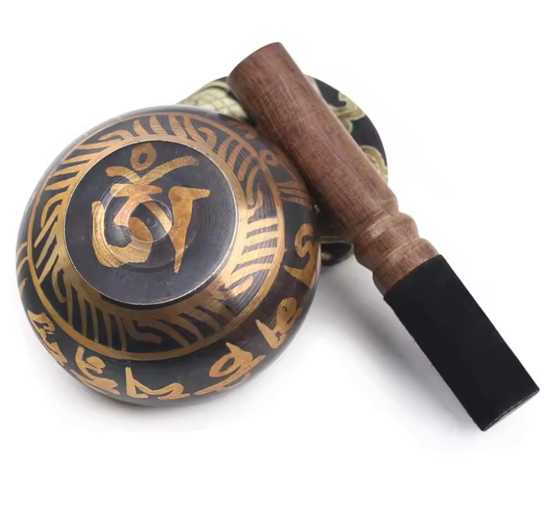 Tibetaanse Klankschaal Set – Lotus Design voor Meditatie, Yoga en Chakra Healing