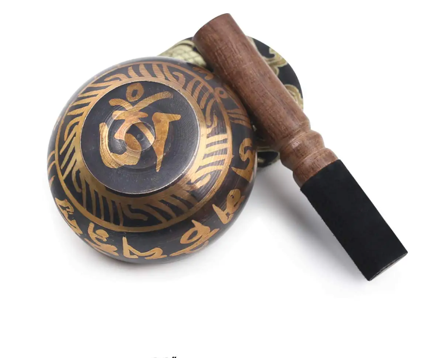 Tibetaanse Klankschaal Set – Lotus Design voor Meditatie, Yoga en Chakra Healing