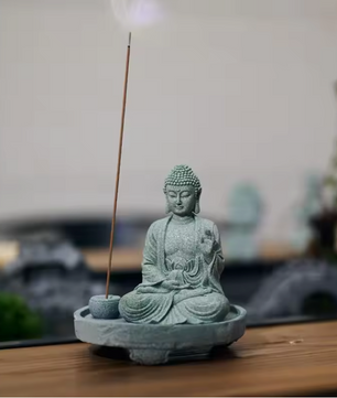 Boeddha Wierookhouder – Mediterende Zen Statue voor Meditatie en Feng Shui Decoratie