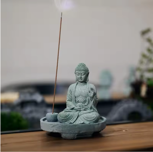 Boeddha Wierookhouder – Mediterende Zen Statue voor Meditatie en Feng Shui Decoratie