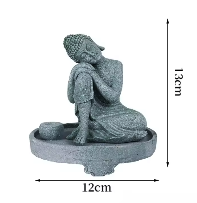 Boeddha Wierookhouder – Mediterende Zen Statue voor Meditatie en Feng Shui Decoratie