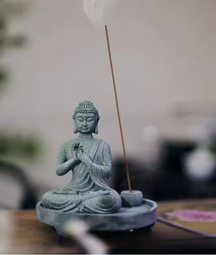 Boeddha Wierookhouder – Mediterende Zen Statue voor Meditatie en Feng Shui Decoratie