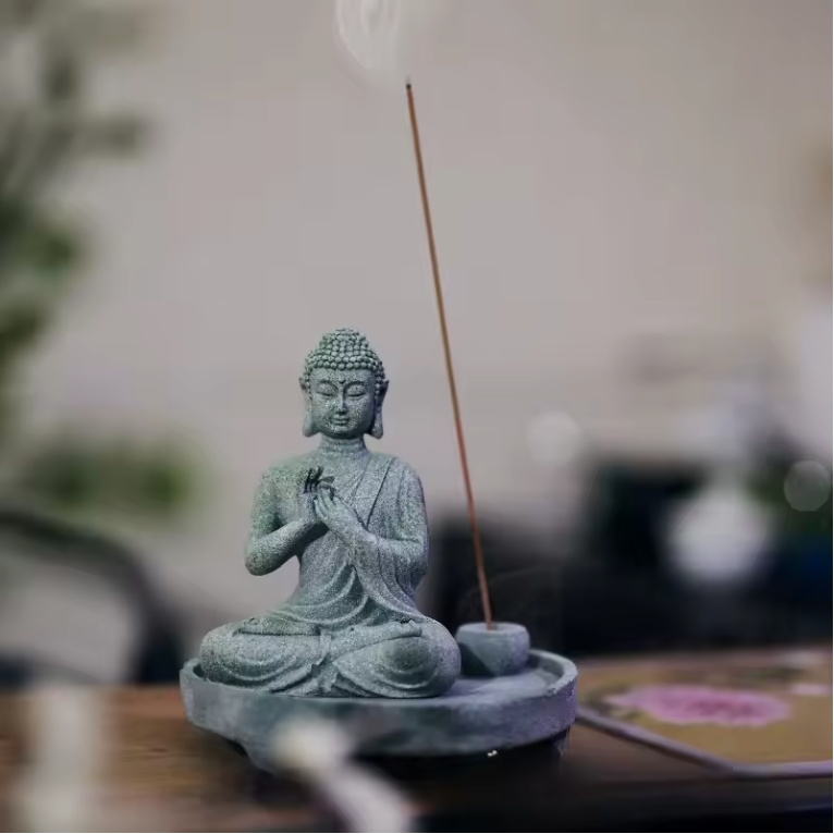 Boeddha Wierookhouder – Mediterende Zen Statue voor Meditatie en Feng Shui Decoratie