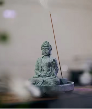 Boeddha Wierookhouder – Mediterende Zen Statue voor Meditatie en Feng Shui Decoratie