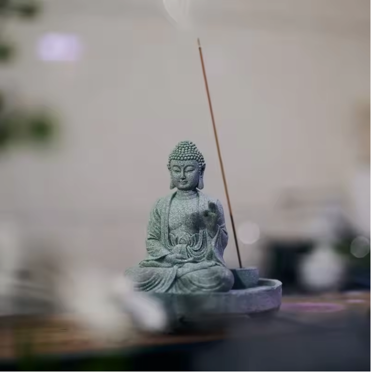Boeddha Wierookhouder – Mediterende Zen Statue voor Meditatie en Feng Shui Decoratie