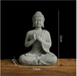 Boeddha Beeld Set – Zandsteen Look Zen Decoratie voor Meditatie en Spirituele Ruimte