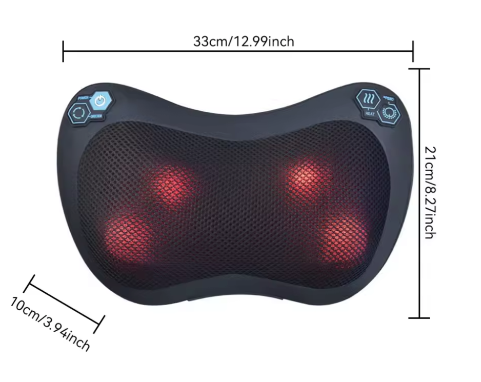 Elektrisch Nekmassage Kussen – Shiatsu Massager met Warmte en Vibratie