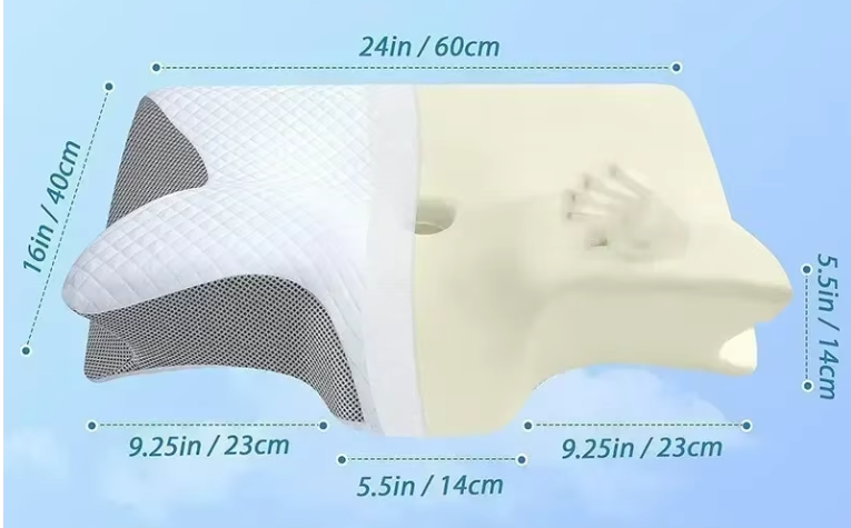 Ergonomisch Nekkussen – Memory Foam Cervical Pillow met Vlindervorm