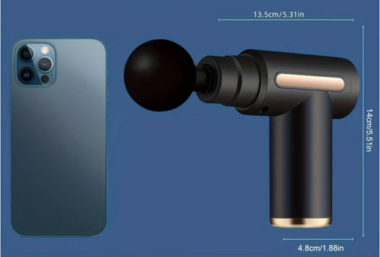 Massage Gun – Draagbare Percussie Massager met LED Display en 4 Opzetstukken