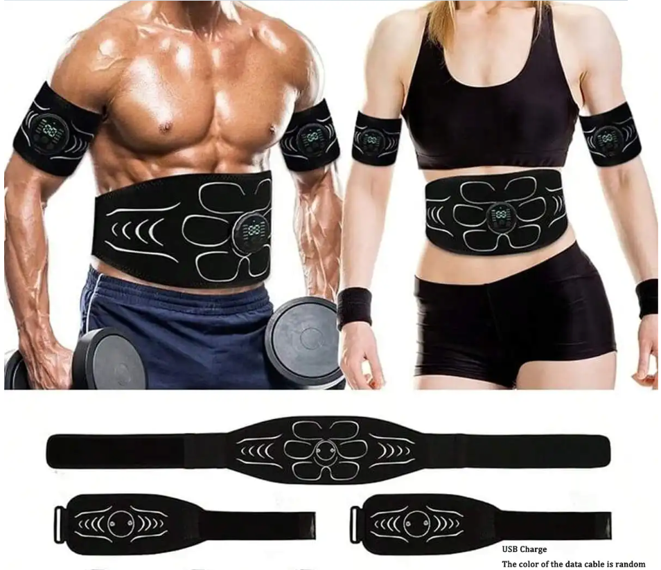 EMS Spierstimulator – Buiktrainer en Elektrische Fitness Massage Band