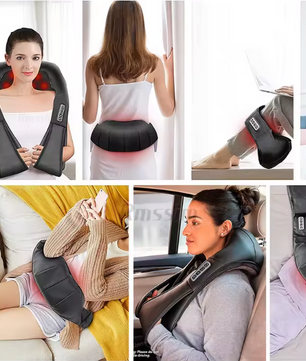 Shiatsu Nek- en Schoudermassager – Elektrisch Massagekussen met Warmtefunctie