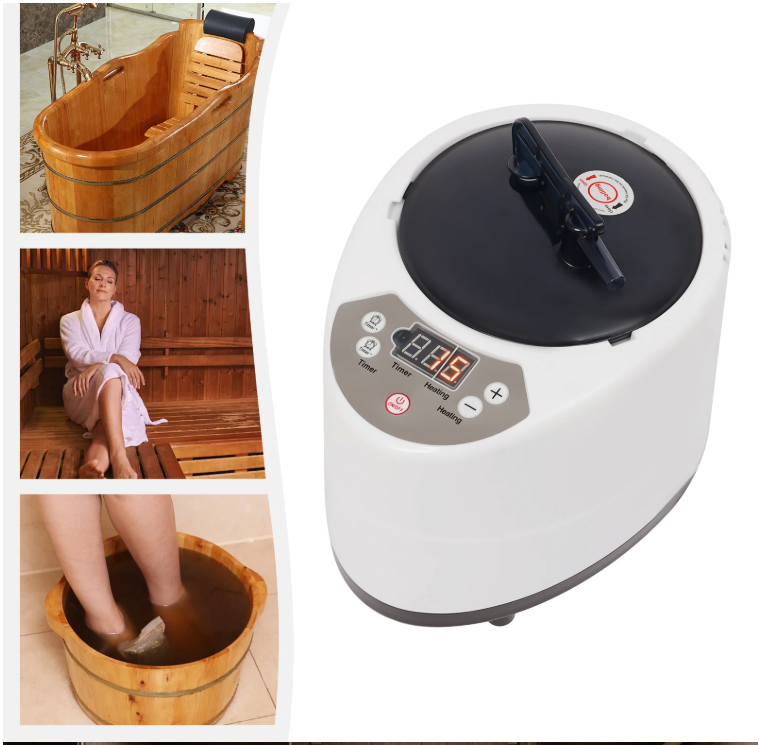 Sauna Stoomgenerator 1000W – 3L Steam Machine met Timer en Afstandsbediening