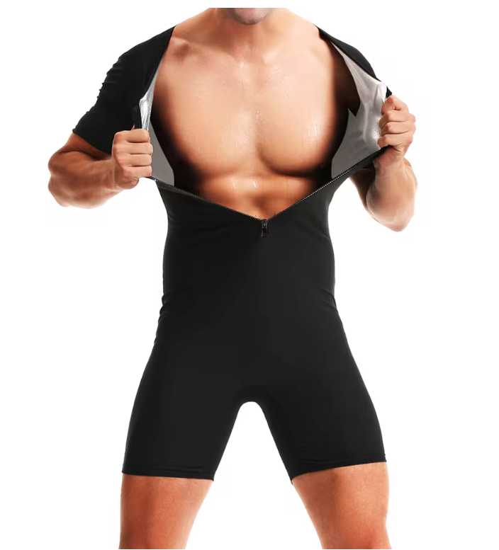 Sauna Pak Heren – Zweetpak Fitness Jumpsuit voor Training en Afslanken