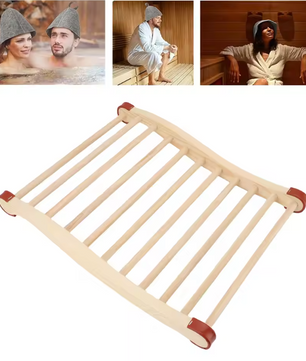 Sauna Rugsteun Hout – Ergonomische S-Vorm Backrest 40x50 cm
