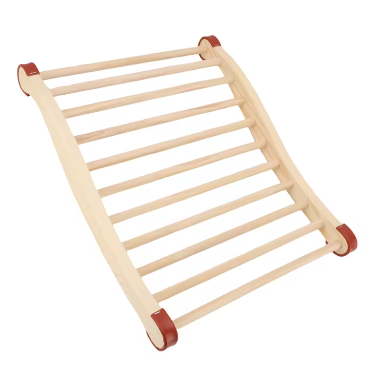Sauna Rugsteun Hout – Ergonomische S-Vorm Backrest 40x50 cm