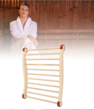Sauna Rugsteun Hout – Ergonomische S-Vorm Backrest 40x50 cm