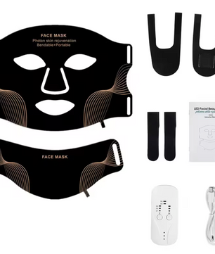 LED Gezichtsmasker met Nek – 7 Kleuren Lichttherapie Masker