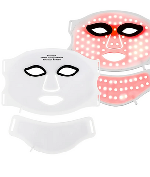 LED Gezichtsmasker met Nek – 7 Kleuren Lichttherapie Masker