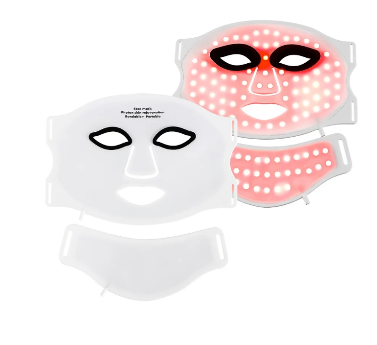 LED Gezichtsmasker met Nek – 7 Kleuren Lichttherapie Masker