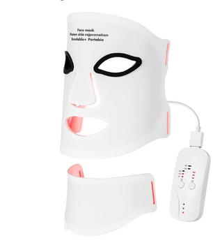 LED Gezichtsmasker met Nek – 7 Kleuren Lichttherapie Masker