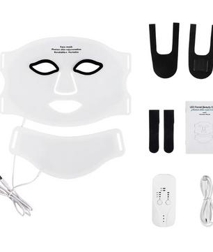 LED Gezichtsmasker met Nek – 7 Kleuren Lichttherapie Masker