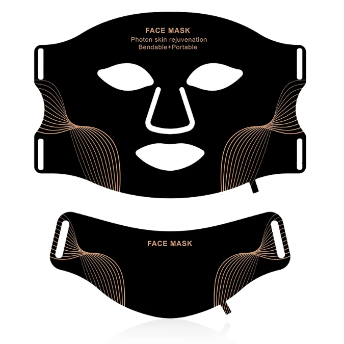 LED Gezichtsmasker met Nek – 7 Kleuren Lichttherapie Siliconen Masker