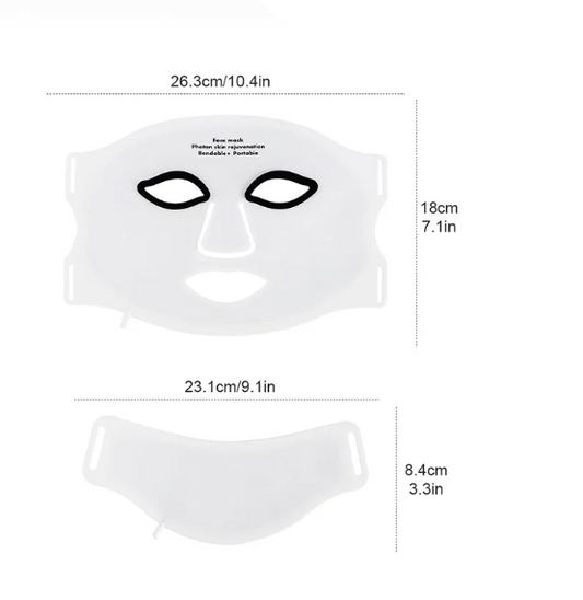 LED Gezichtsmasker met Nek – 7 Kleuren Lichttherapie Masker