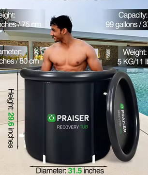 Opblaasbaar IJsbad – Luxe Cold Plunge Barrel 320L voor Herstel