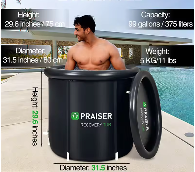 Opblaasbaar IJsbad – Luxe Cold Plunge Barrel 320L voor Herstel