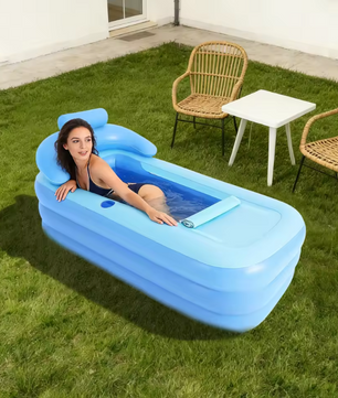 Opblaasbaar Bad – Opvouwbaar Spa Ligbad met Zitkussen