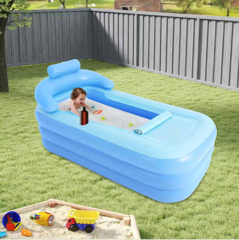 Opblaasbaar Bad – Opvouwbaar Spa Ligbad met Zitkussen