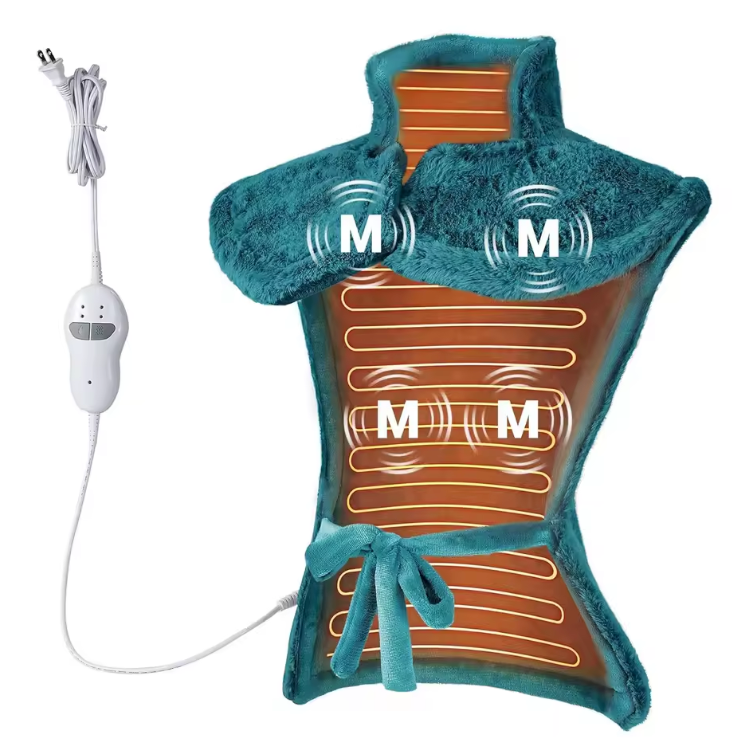 Elektrisch Warmtekussen voor Nek en Schouders – Verwarmde Massage Pad met 4 Standen