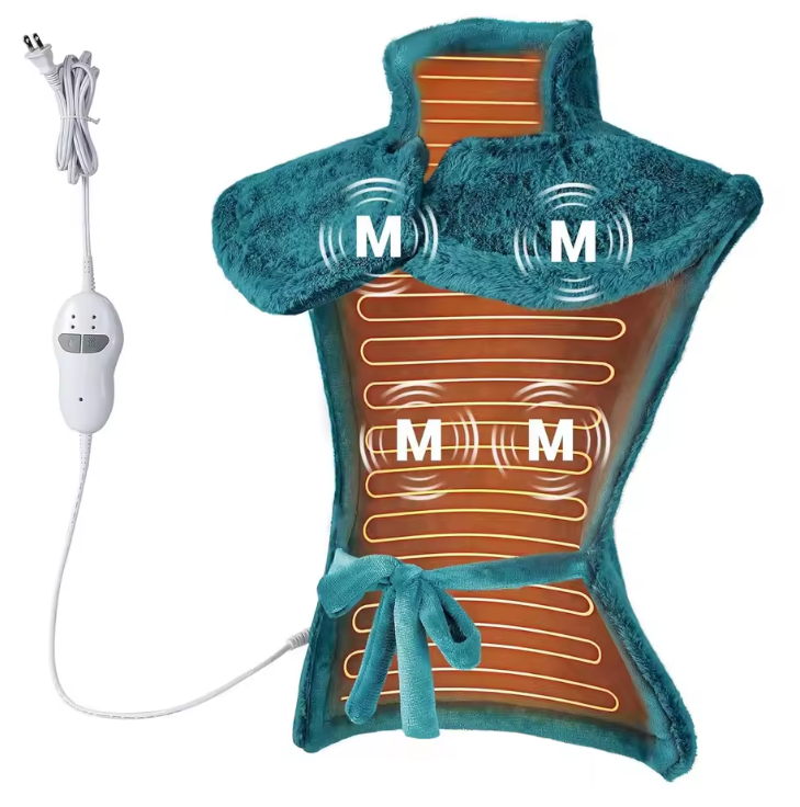 Elektrisch Warmtekussen voor Nek en Schouders – Verwarmde Massage Pad met 4 Standen