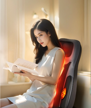 Massage Stoelkussen met Warmte – Vibratie Rug- en Zitmassager voor Stoel