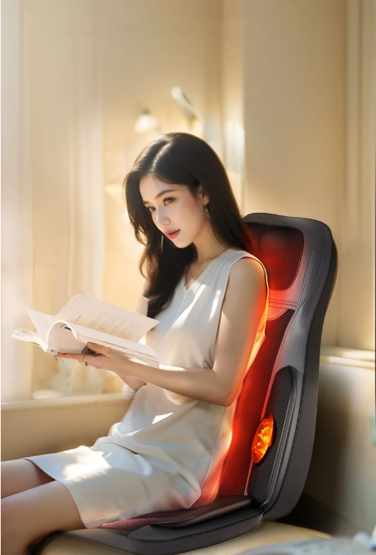 Massage Stoelkussen met Warmte – Vibratie Rug- en Zitmassager voor Stoel