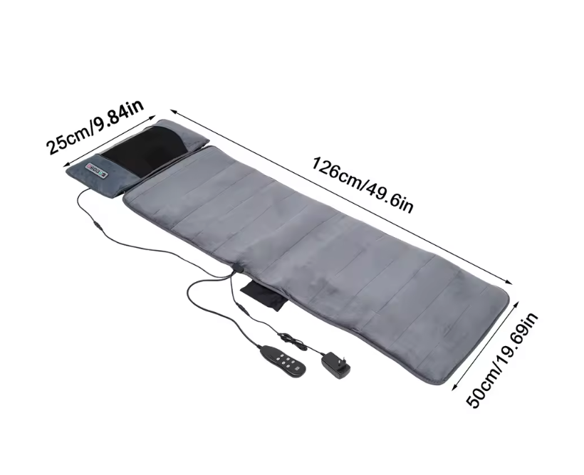Massage Matras met Warmte – Full Body Massagemat met Nekkussen en Airbag