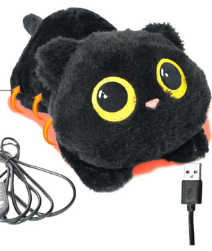 Verwarmde Kat Knuffel Kussen – USB Warmtekussen voor Rug, Nek en Schouders