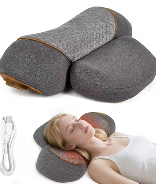 3-in-1 Nek Massager Kussen – Met Warmte en Tractie Functie