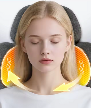 3-in-1 Nek Massager Kussen – Met Warmte en Tractie Functie