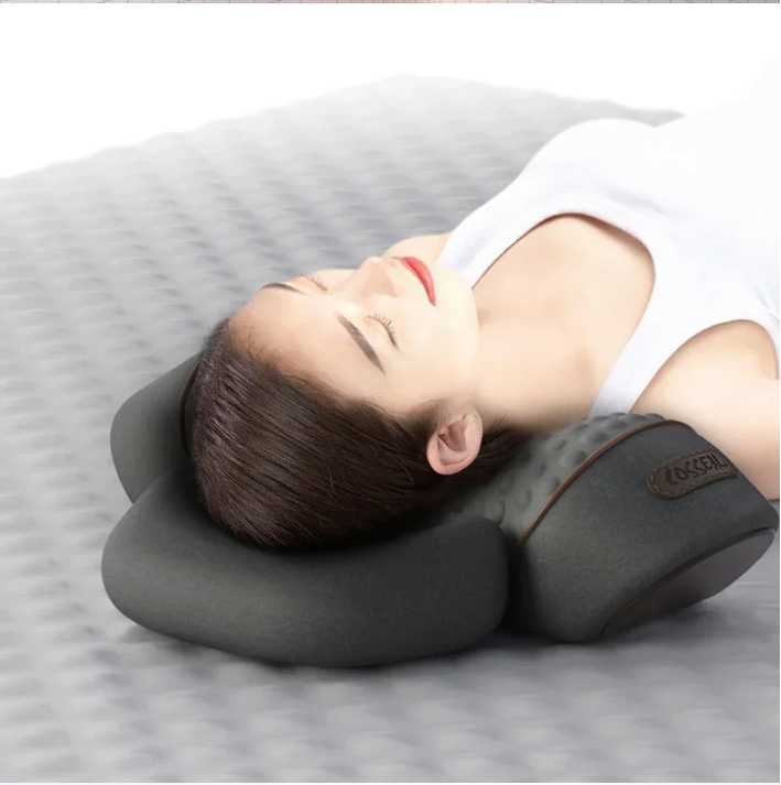 3-in-1 Nek Massager Kussen – Met Warmte en Tractie Functie