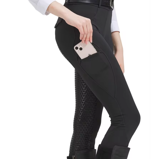 Professionele Dames Paardrijbroek – Siliconen Antislip Rijbroek met Hoge Elasticiteit