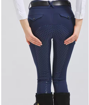 Professionele Dames Paardrijbroek – Siliconen Antislip Rijbroek met Hoge Elasticiteit