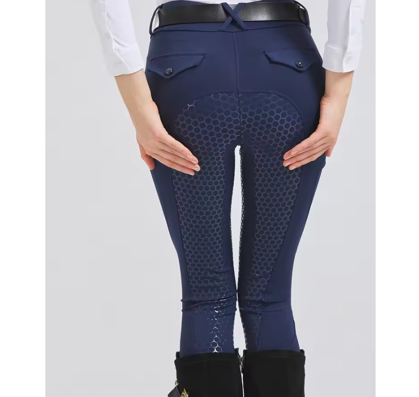 Professionele Dames Paardrijbroek – Siliconen Antislip Rijbroek met Hoge Elasticiteit