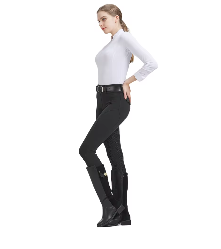 Professionele Dames Paardrijbroek – Siliconen Antislip Rijbroek met Hoge Elasticiteit