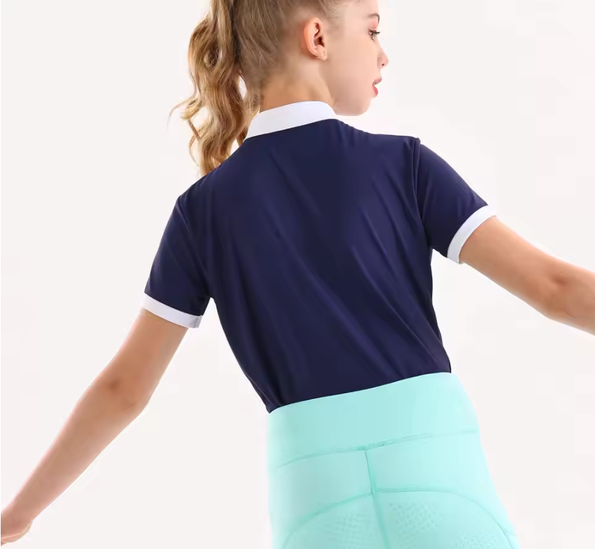 Zomer Paardensport T-shirt voor Kinderen – Sneldrogend en Hoog Elastisch